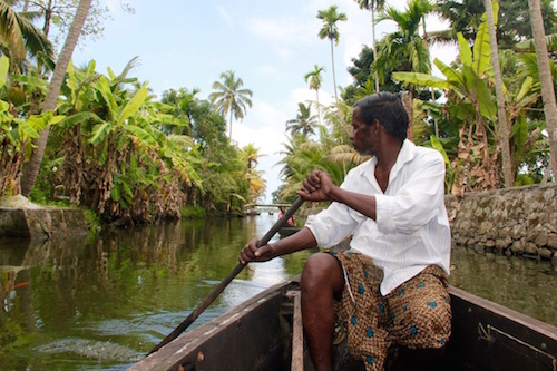 Beautiful, calm Kerala backwaters